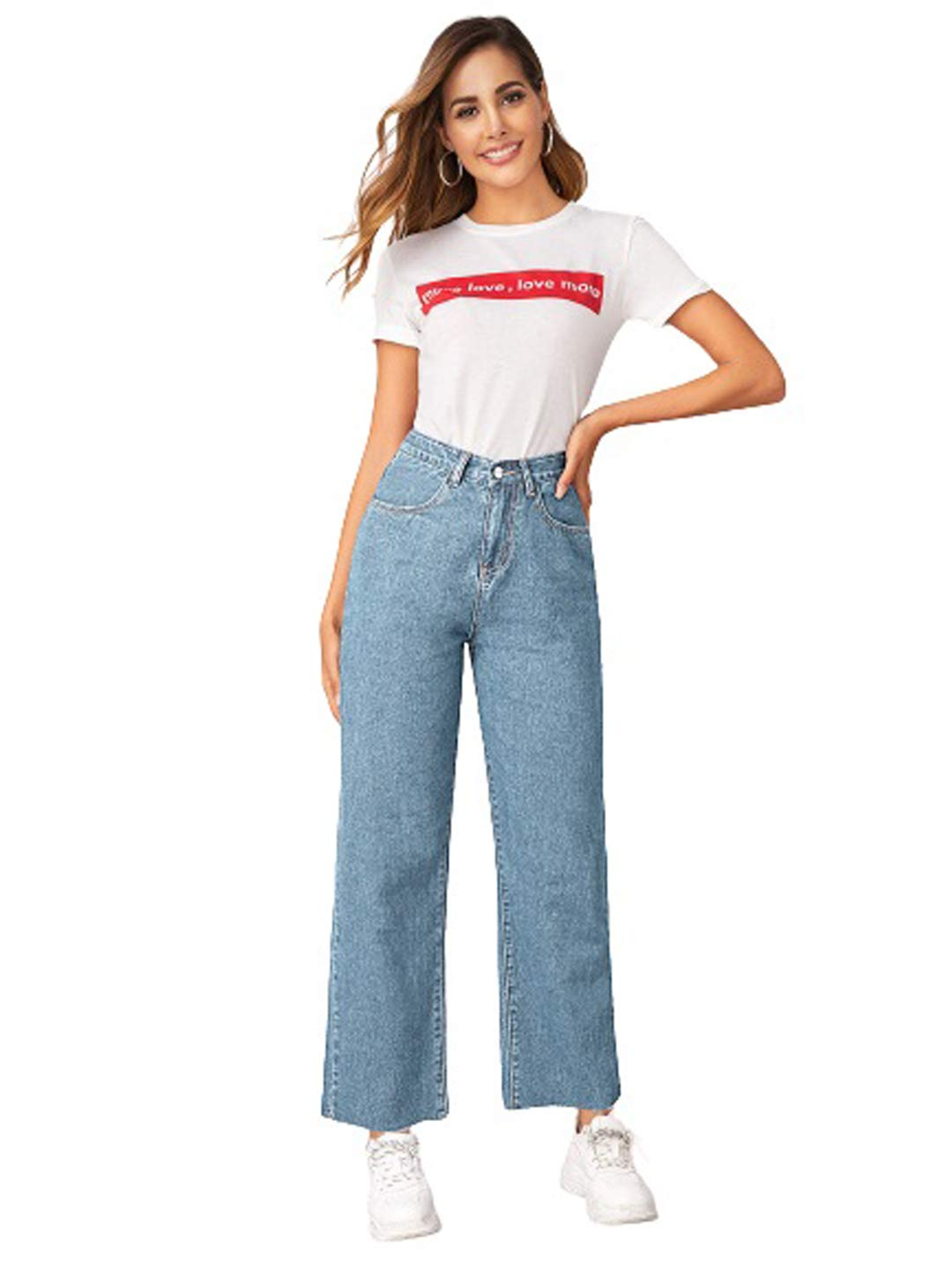 Women's Light-Wash High-Rise Flared Jeans - Image 6