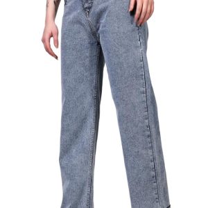 Women's Light-Wash Low-Rise Loose Straight-Leg Jeans