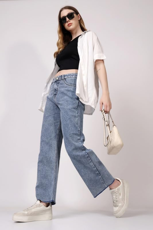 Women's Light-Wash Low-Rise Loose Straight-Leg Jeans - Image 5