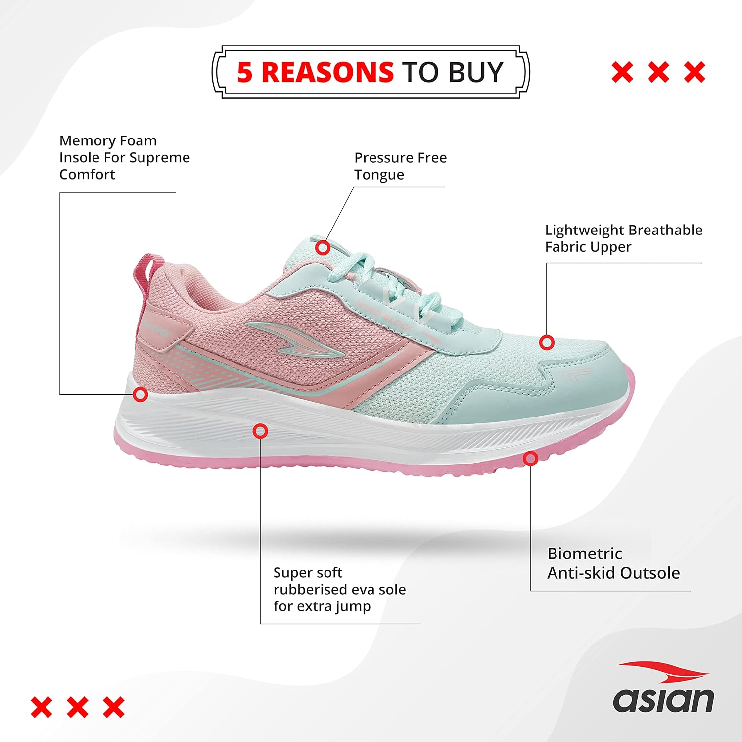 ASIAN Women’s Lightweight Sports Sneakers - Style 4 - Image 18