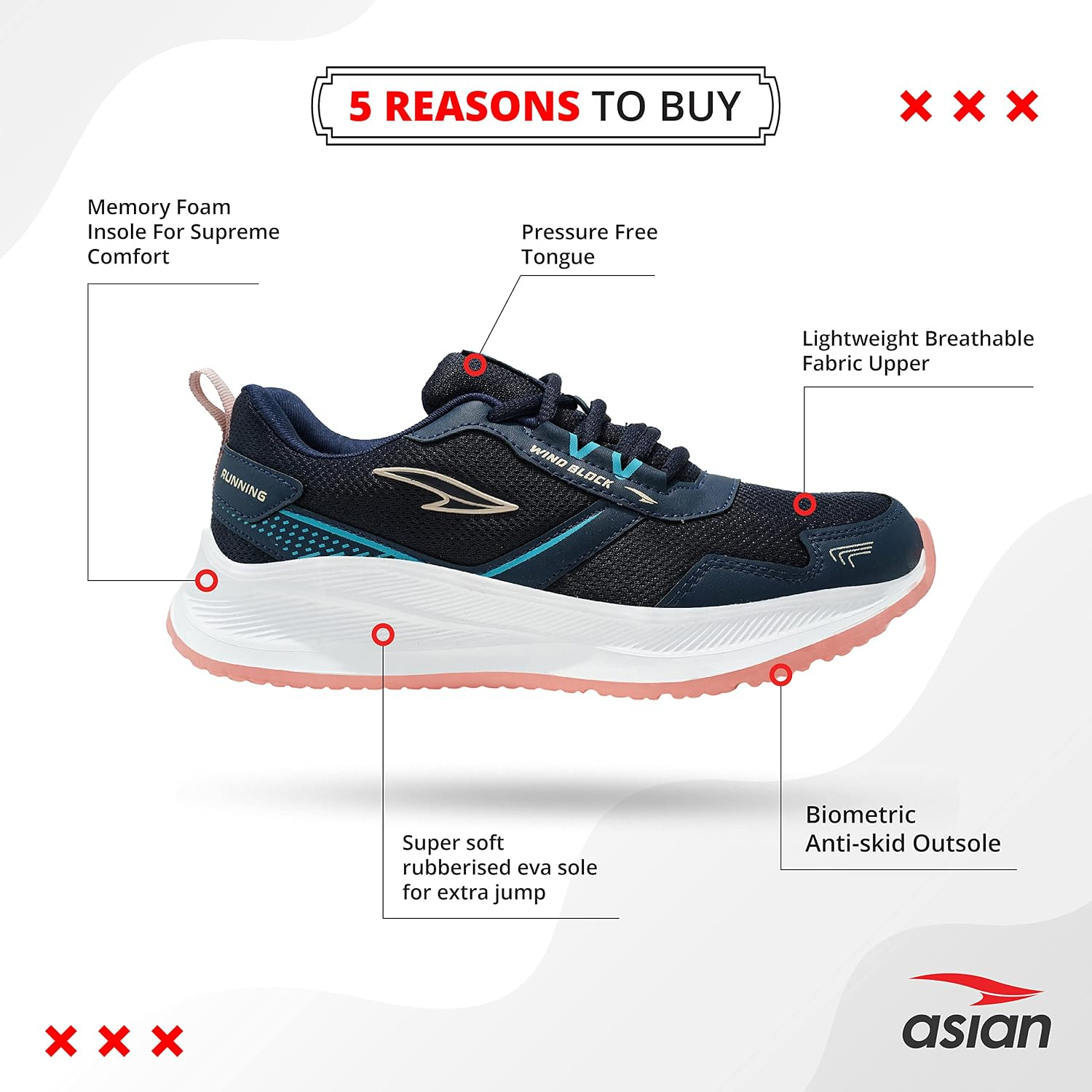 ASIAN Women’s Lightweight Sports Sneakers - Style 1 - Image 37